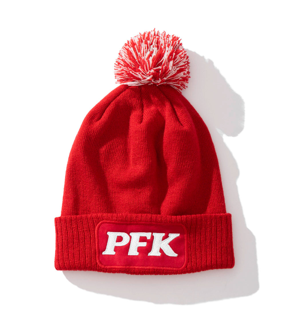 PFK Logo Red Bobble Hat